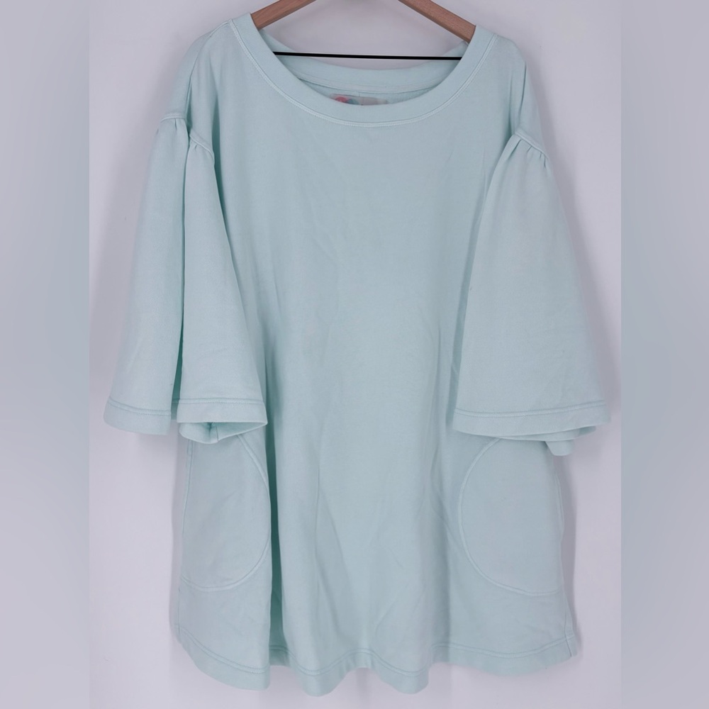Free People FP Beach Mint Light Blue Chloe Tunic Pullover